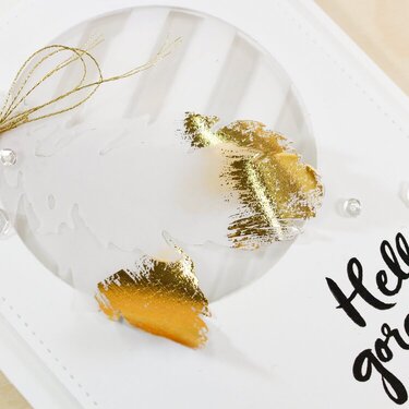 Hello Gorgeous Ornament Therm O Web Gold Deco Foil Card