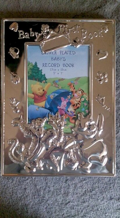 baby&#039;s first book pooh silver