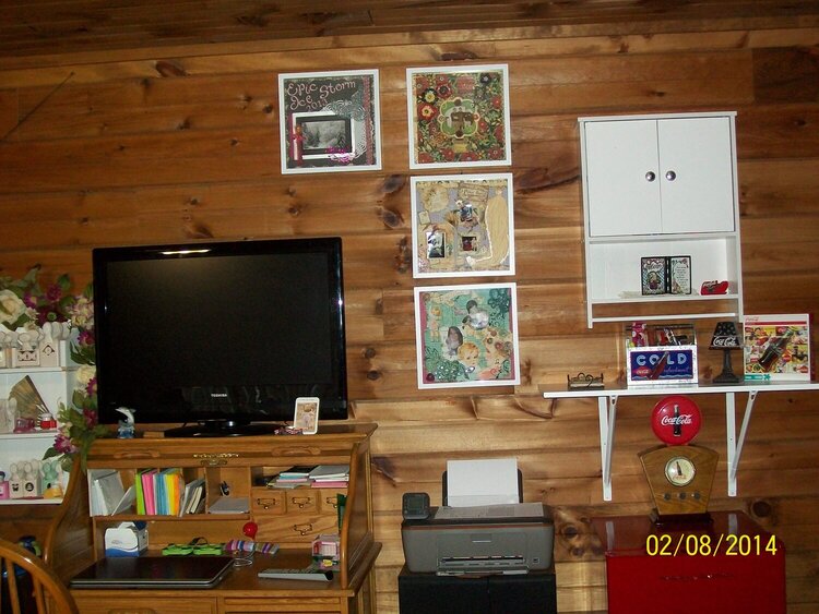 Update my studio wall White frames