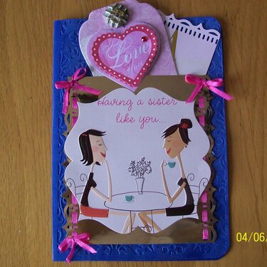 La La Love card for my sis
