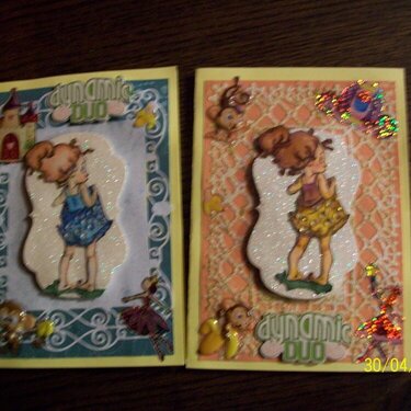 BDay cards for my twin Great-Granddaughters