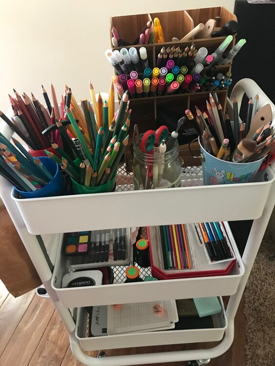Craft Cart Pencil storage