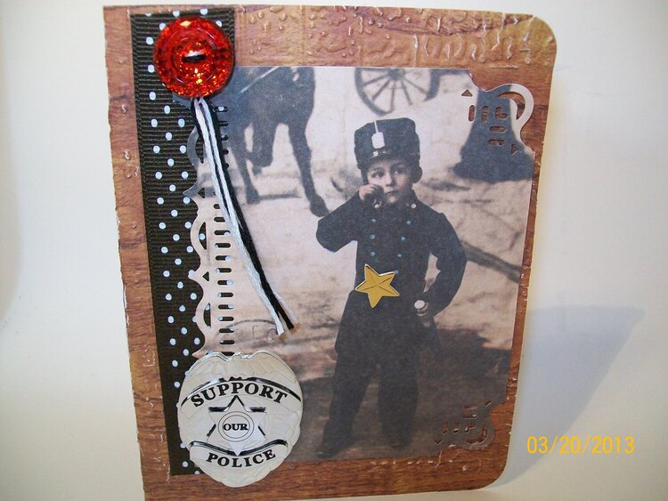 B day card for my son the police officer