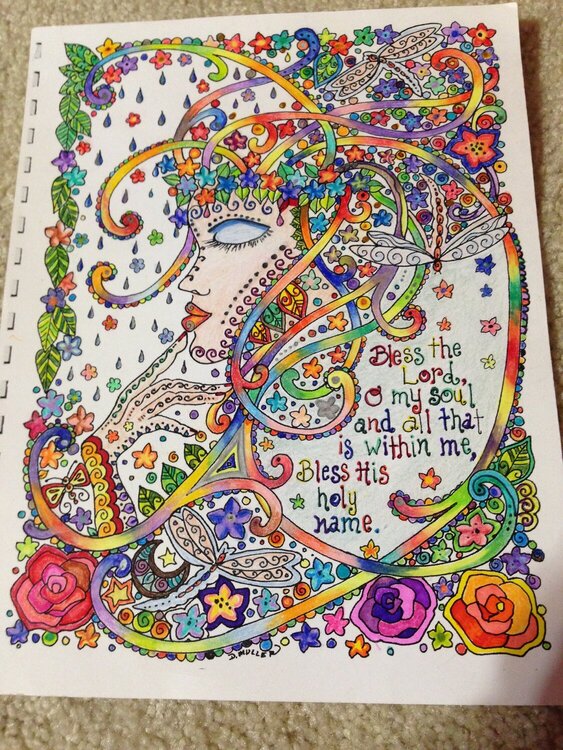 Bless the Lord Oh my soul Adult Coloring Page