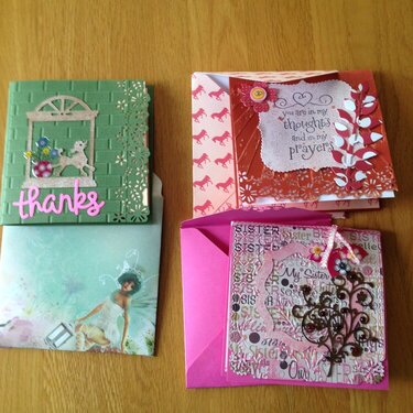 All Occasion Cards and hand made envelopes.