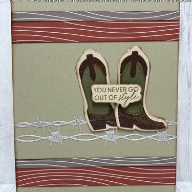 Masculine Boots Card
