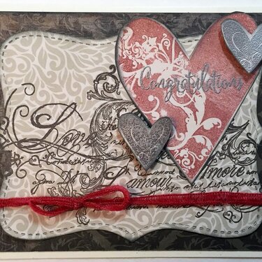 The Paper Loft Shades of Gray Congratulations Wedding Card
