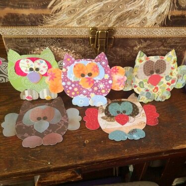 Scrap Paper Owls...