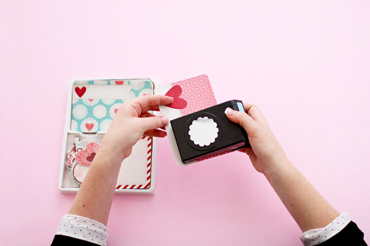 Valentine DIY Cupcake Toppers using Project Life Mini Kit