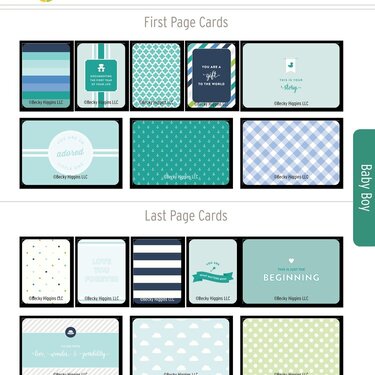 Project Life Baby Boy Core Kit Card Reference