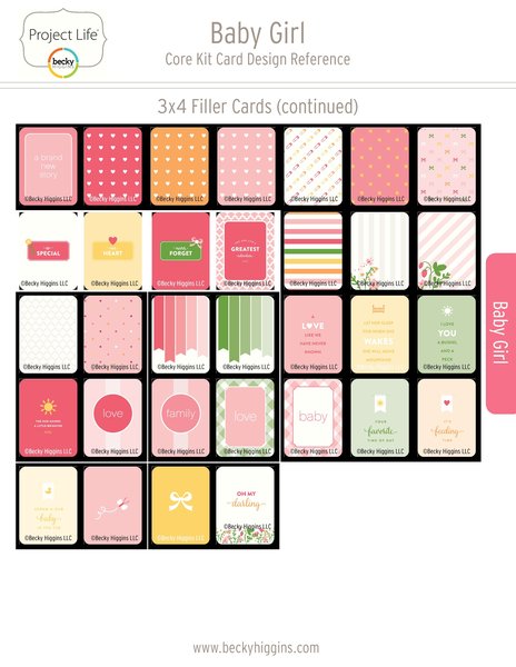 Digital Project Life Baby Girl Edition Paper Pack 2 – digitalprojectlife