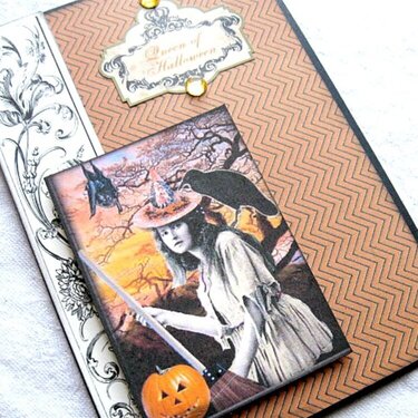 Queen of Halloween Witch card