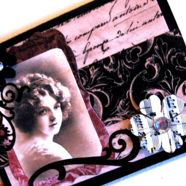 Victorian Lady Collage Card