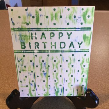Belated birthday card