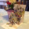 Inside of Anna Griffin Easter pop up card