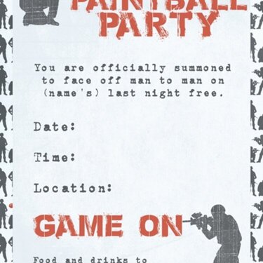 PartyInvite - Paintball