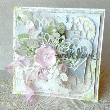 Pink &quot;With Love&quot; Card