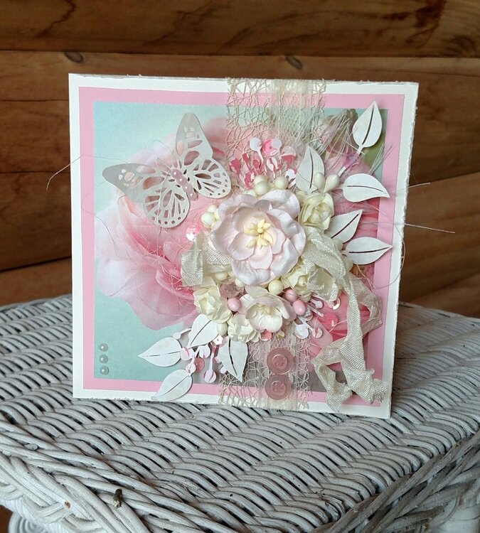 Pink Shabby Chic Card