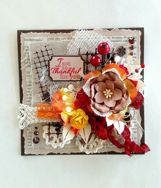 Fall &quot;Thankful for You&quot; Card