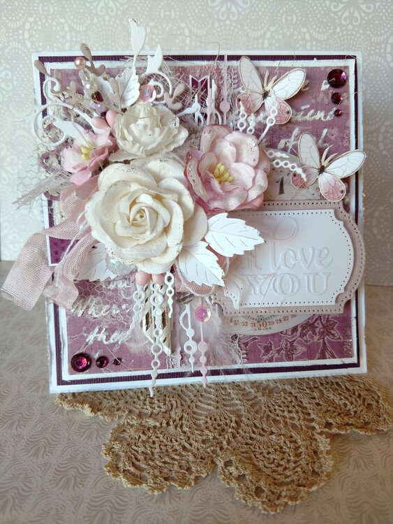 Pink Valentine&#039;s Card