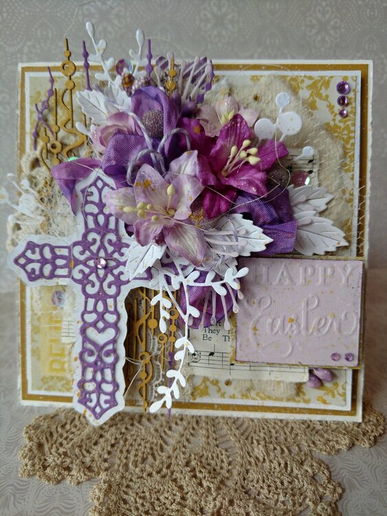 Purple Easter Card