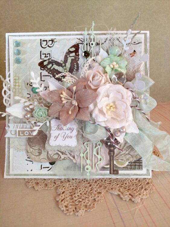 Mint Green Thinking of You Card