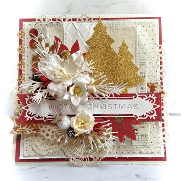 Red and Gold Christmas Card