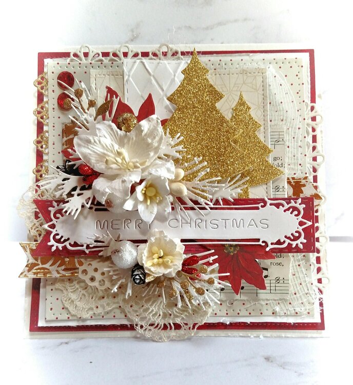 Red and Gold Christmas Card