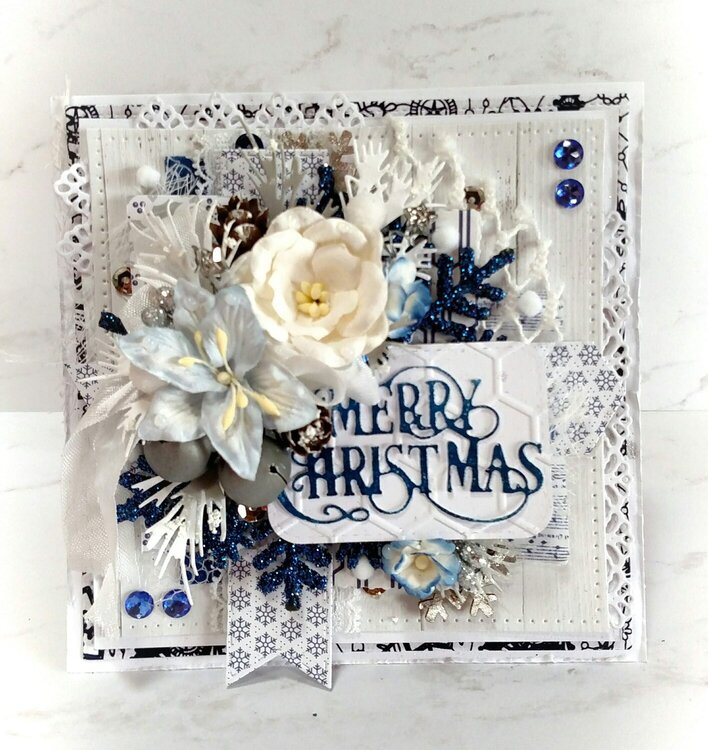 Blue Christmas Card