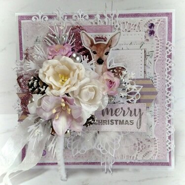 Lavender and Silver Christmas Card