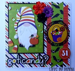 Photoplay Gnome for Halloween Card