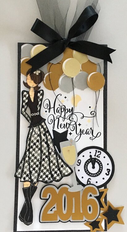 Happy New Year Julie Nutting Doll tag