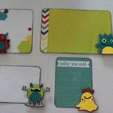 Bo Bunny My Little Monster Kit Swap - journal boxes