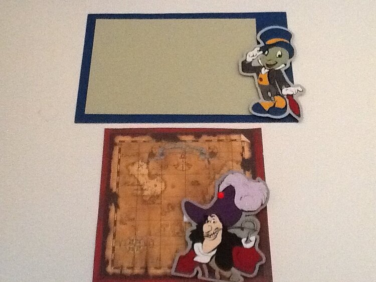 Disney Swap - Jimney Cricket Photo Mat, Captain Hook Die Cut