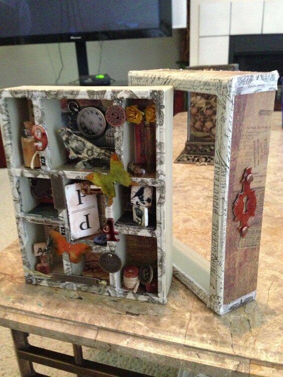 Tim Holtz-vintage configurations shadow box