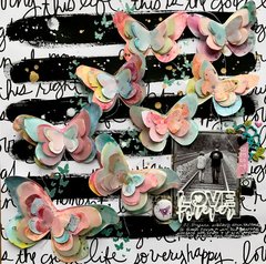 "Love Forever" //Paige Evans cutfile//mixed media