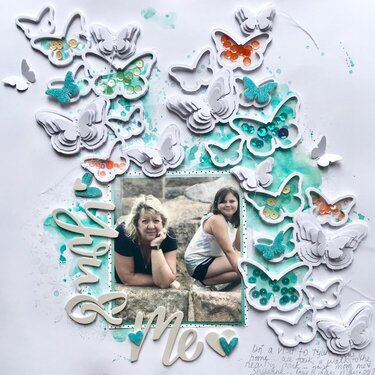 &quot;You &amp; Me&quot; scrapbook layout