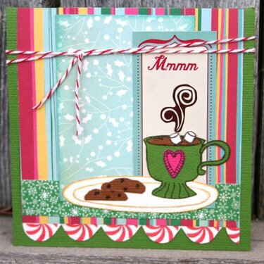-cocoa and cookies card-