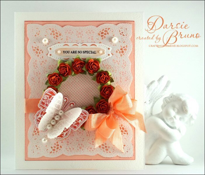 Lace Background Card by Darise Bruno