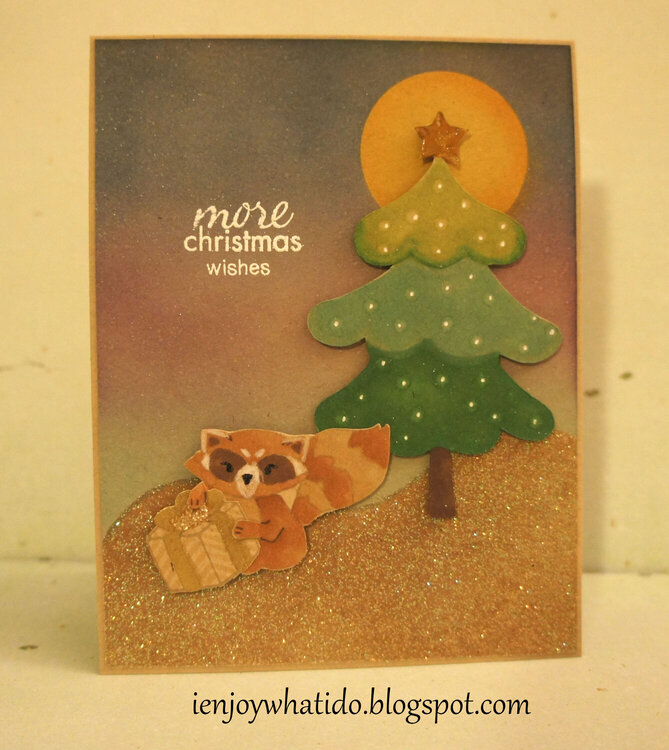 All Kraft Sparkly Christmas Card