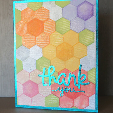 Hexagon Flower Quilt Card
