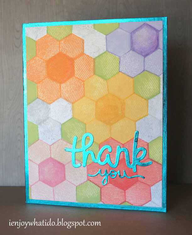 Hexagon Flower Quilt Card
