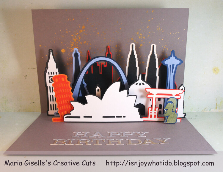 City Pop-Up Card Using Cricut