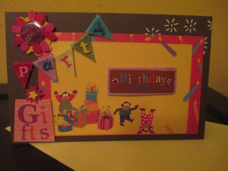 Birthday card from scraps.