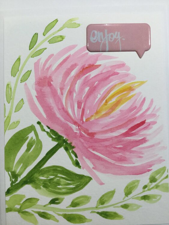 My water color painting made into a card