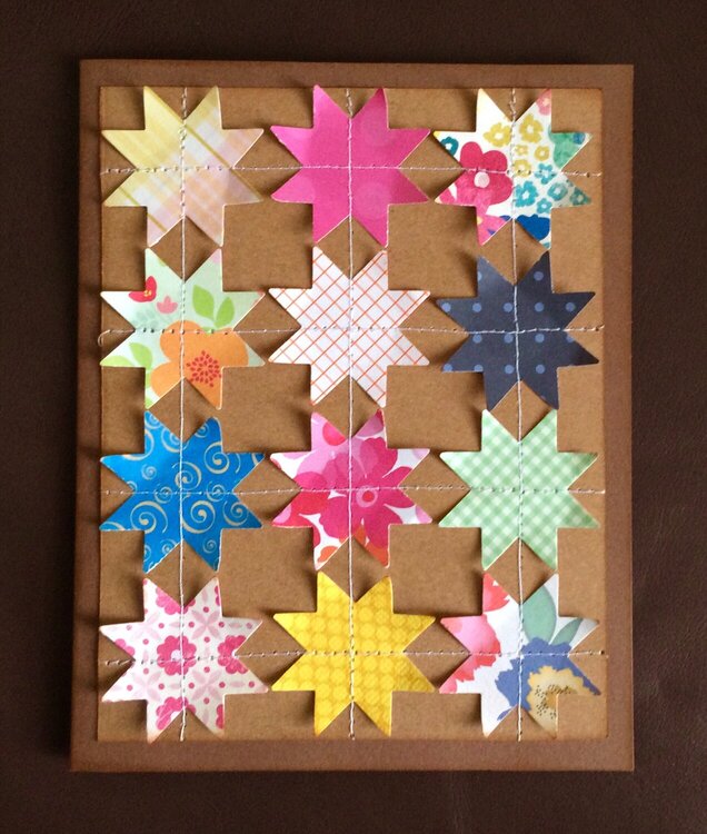 Quilted Star (blank inside)