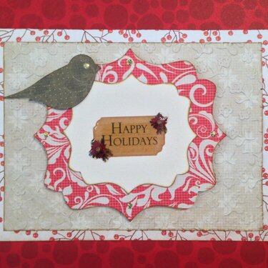 Christmas Card with Bird