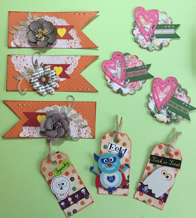 Samples of embellishments for Swap
