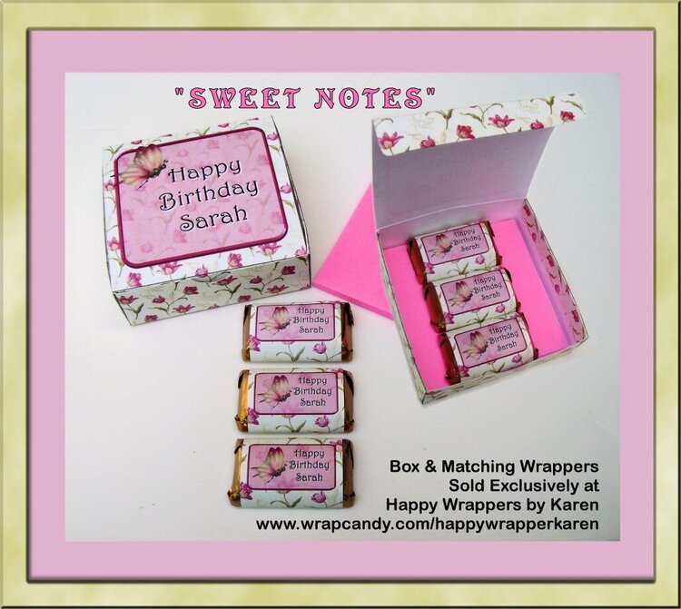 &quot;Sweet Notes&quot; Gift Box &amp; Mini Wrapper