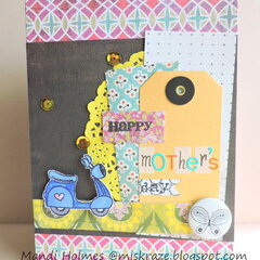Scooting By to say Happy Mother's Day card